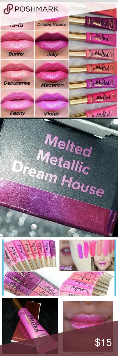 too faced melted metallic dream house|Too Faced Melted Metal Liquified Metallic Lipstick Melted Metallic .